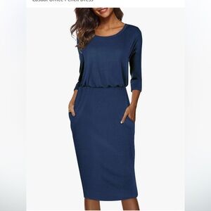 Sold-out Amazon ¾ sleeve pencil dress – Size XL – NWT